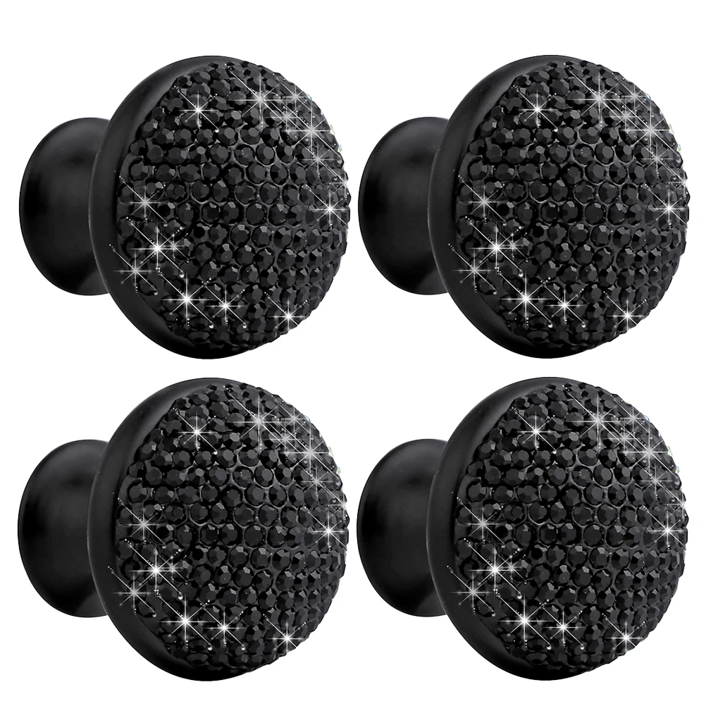 

4 шт., ручка для шкафа с хрустальной ручкой, декоративная ручка для ящика, грибная мебель со стразами, дверная фурнитура для шкафа