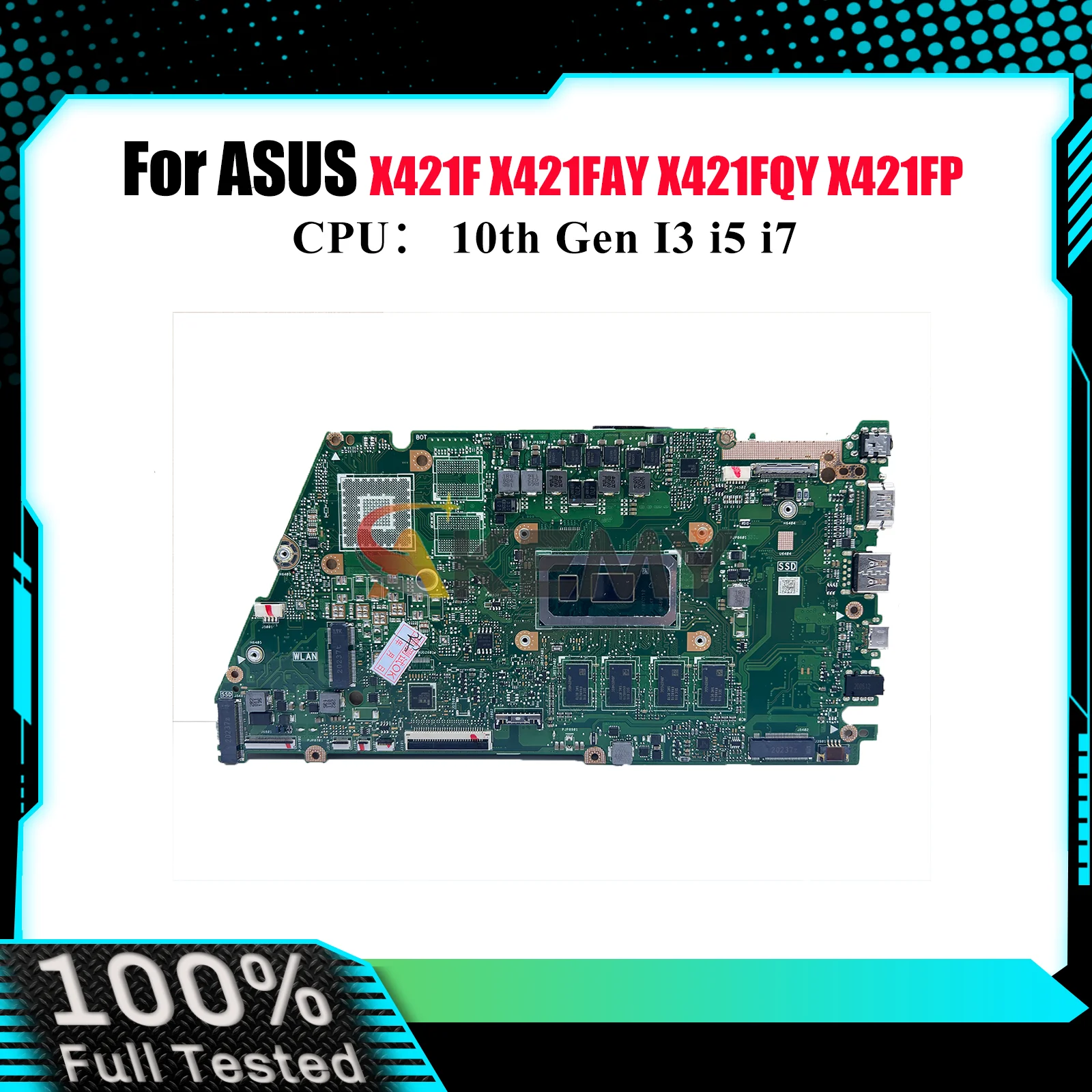 

X421FA Laptop Motherboard For ASUS X421FQY S5600F I421F X421FPY V4050F X421FAY X421FL X421FP X421F Mainboard 10th Gen I3 i5 i7