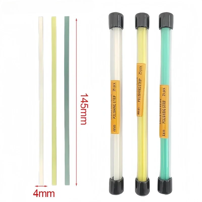 25pcs Dental Polishing Strip Grinding Whitening Sanding Dental Tool Tooth Interdental Resin Surface Dentist Material