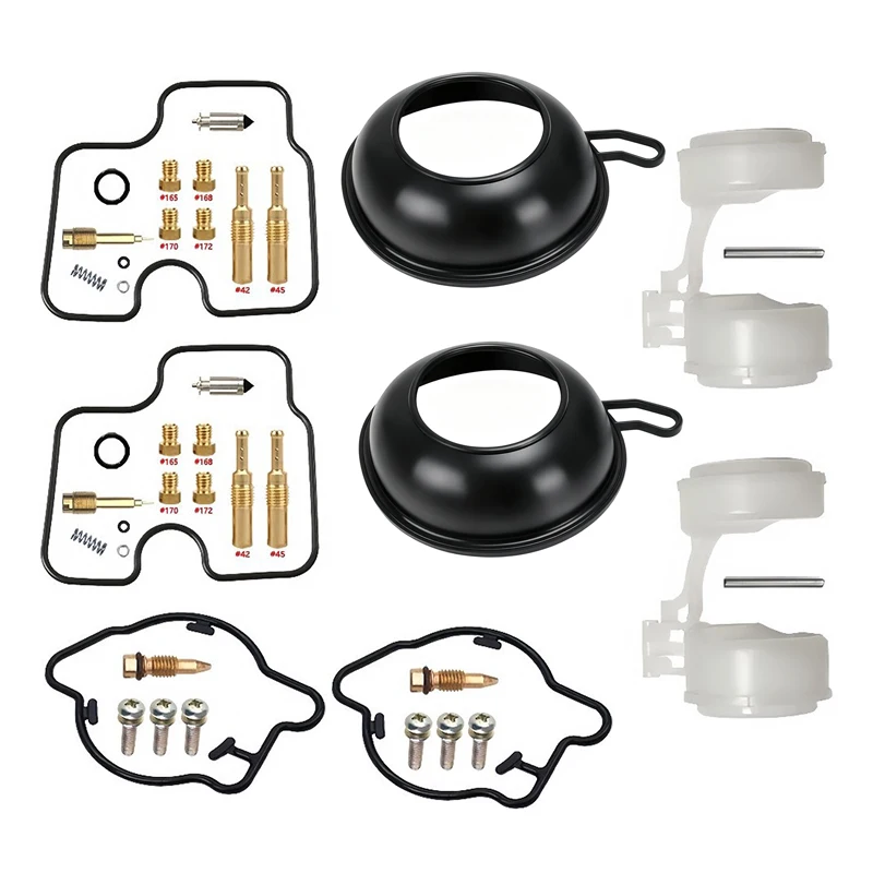 Carburetor Rebuild Kit for HONDA XL1000 VARADERO 1000 XL1000V SD01 SD02  2-Cylinder Overhaul Set with Float & Diaphragm