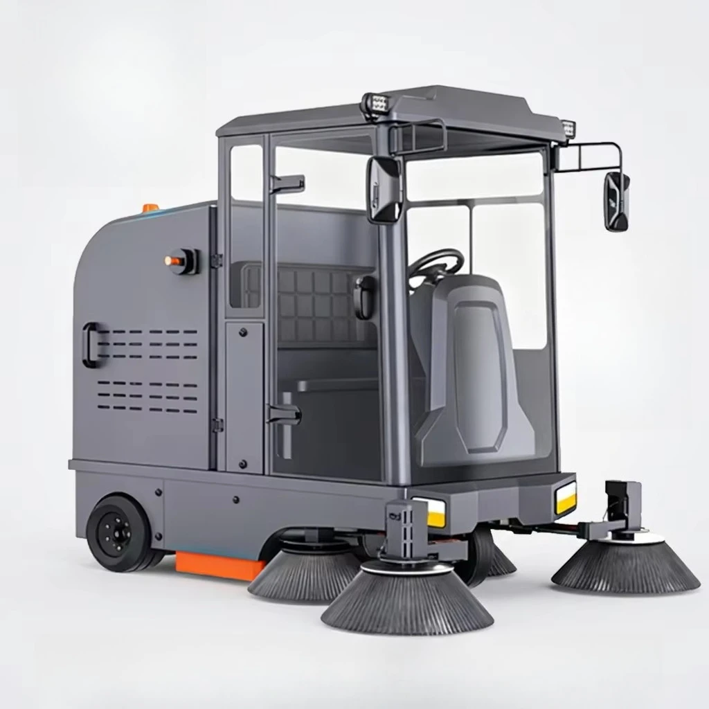 Road Street Cordless Ride High Quality Electric Battery Powered 4 Brush Floor Sweeper