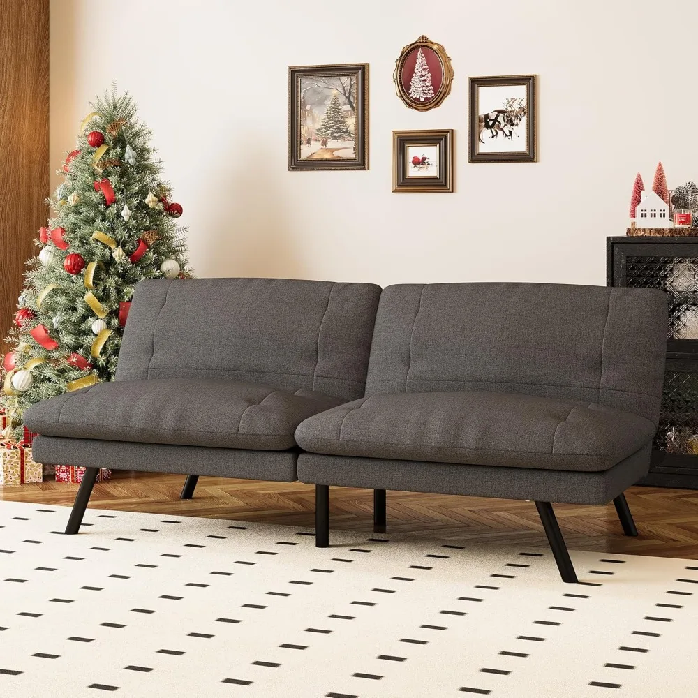 

Living Room Sofas, Convertible Sofa Bed, Detachable Cushion, Memory Foam Folding Futon Loveseat Sleeper for Living Room Office