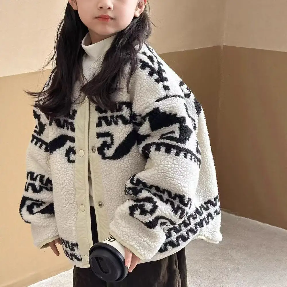 Girls Autumn Winter Jacket 2026 New Fashion Older Kids Reversible Fleece Lined Thick Padded Coat Warm Outerwear
