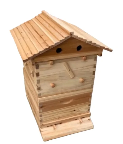 

Fir boiled wax bee box self-flowing with automatic honey flow full set beekeeping tools