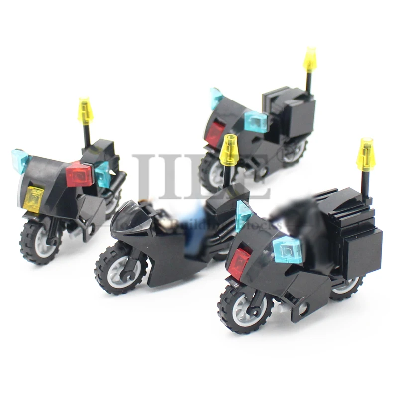 DIY Stadt Militärfiguren MOC Armee Soldaten SWAT Polizei Langlaufmotorrad ​ Bausteine Ziegel Kinderspielzeug Geschenk