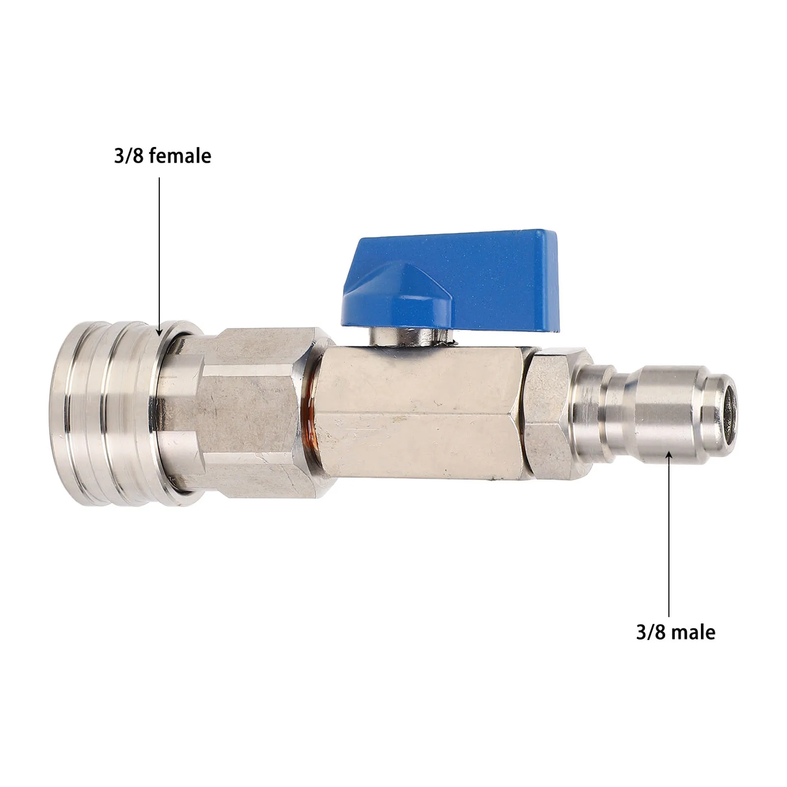 High Pressure Washer Ball Valve 4500PSI 3/8 Inch Stainless Steel Quick Connect Ball Valve For Power Washer Hose