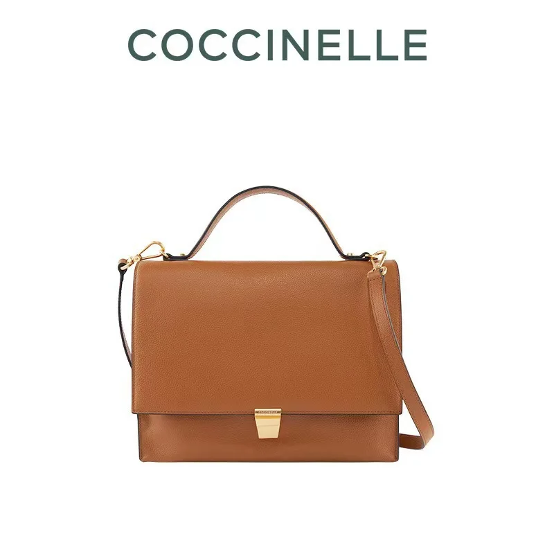 COCCINELLE Luxury Designer Brand Handbags Women's Fashion Tote Bag Large Capacity Soft PU Leather Shoulder Crossbody Bag