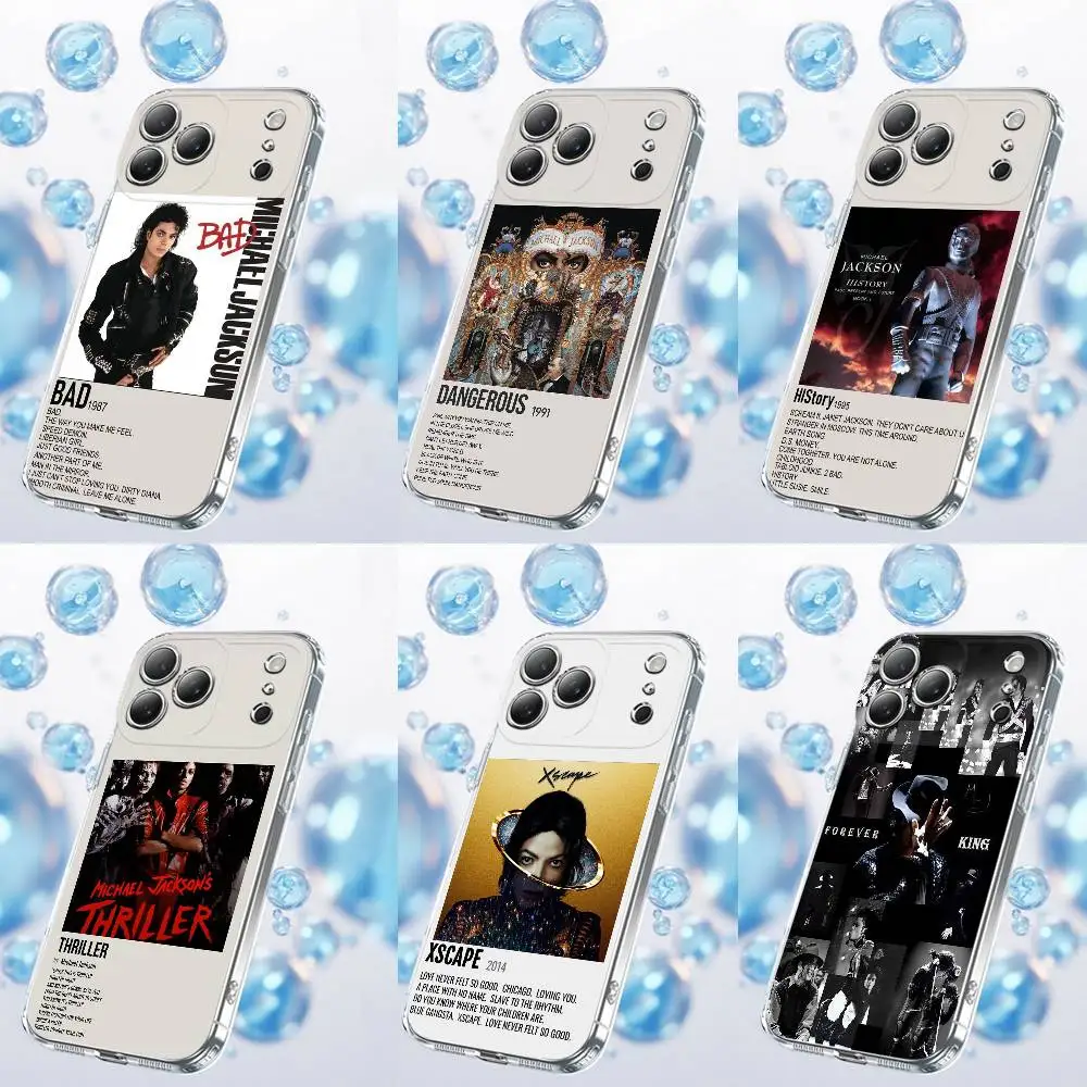 

M-Michael J-Jackson Thriller Dangerous Phone Case For iPhone 17,16,15,14,13,12,11 Plus,Pro,Max,Plus,E,Air,Mini Transparent Cover