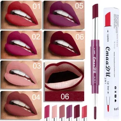 1Pcs CmaaDu 6 Colors Long-lasting 2 in 1 Lipstick Lip Liner Matte Lip Pencil Waterproof Moisturizing Lipsticks Makeup Cosmetics