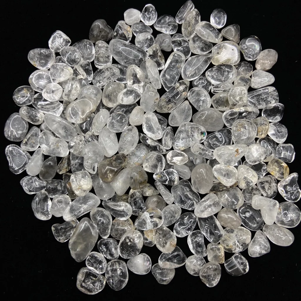 Chip di cristallo di diamante Herkimer da 3-12 mm, diamante Herkimer burattato naturale Chip naturali Cristalli Chip di diamante Herkimer Pietra grezza