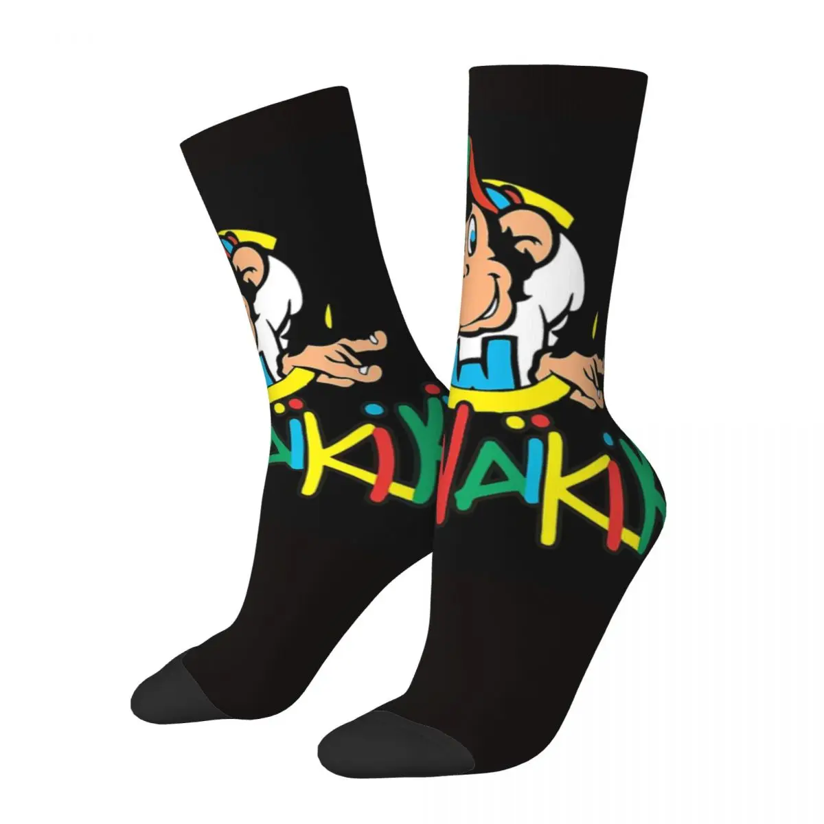 Lc Waiting Monkey Unisex Socks, Meias de inverno, Ciclismo Fun Printing, Street Style, Crazy Sock