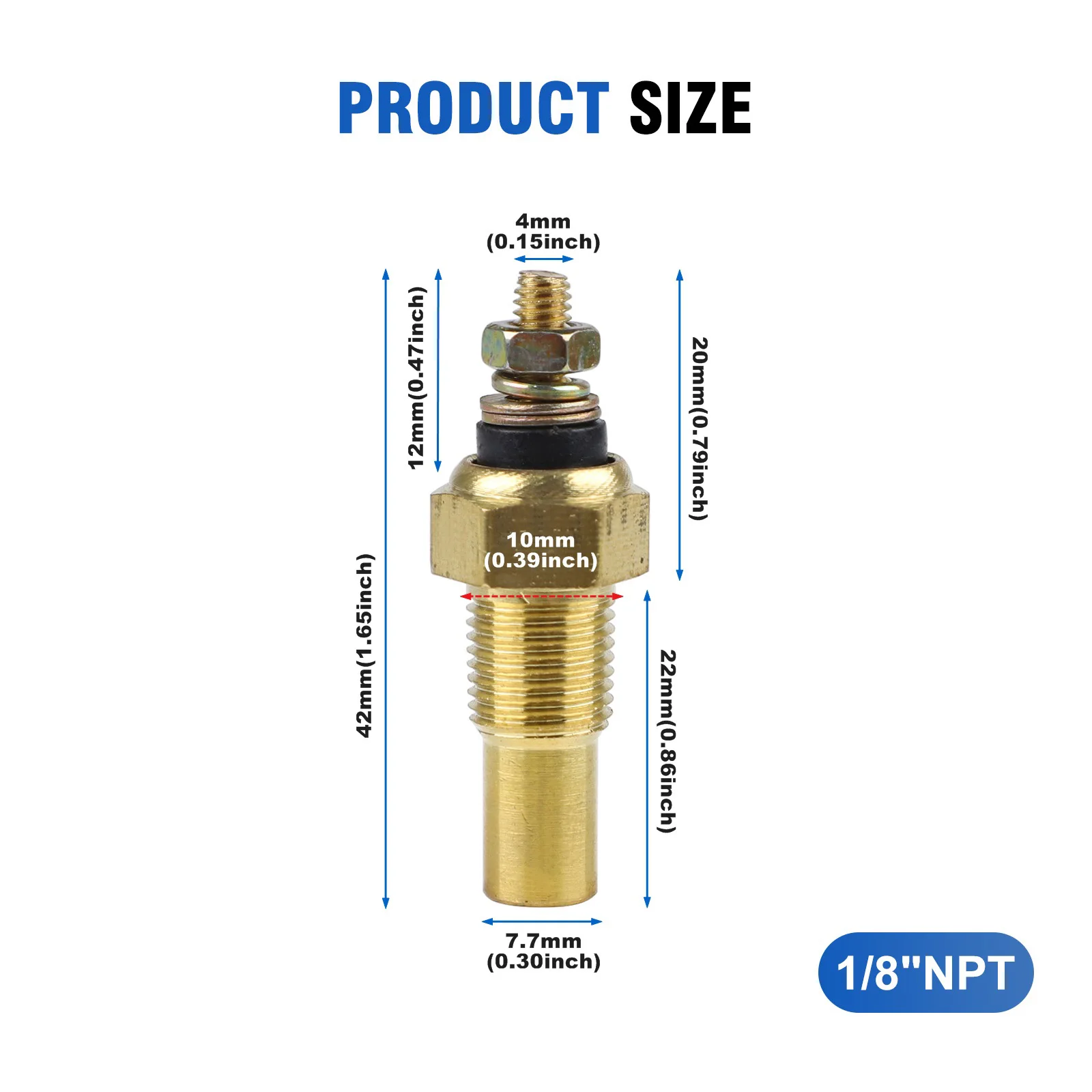 Sensor de temperatura eléctrico Universal 1/8 NPT para agua/aceite, 0 - 300f Transmisor emisor al por mayor Unidad de envío Descuento Venta caliente