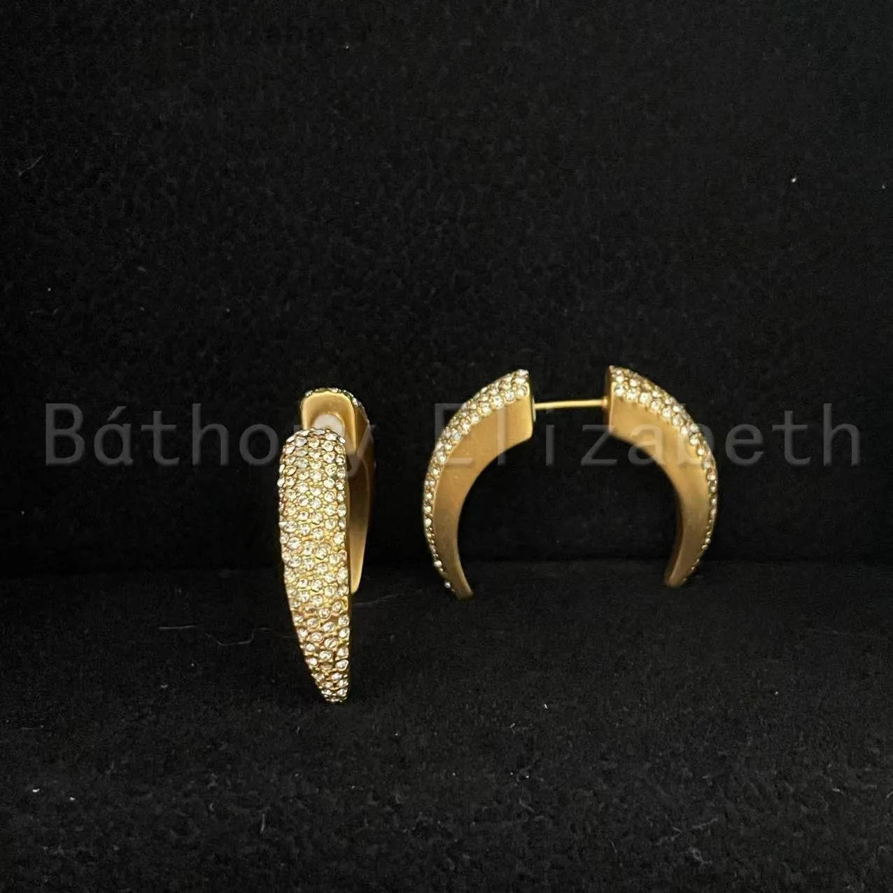 

Elizabeth Báthory 2023 New Luxury Vintage Horn Earrings High Quality Moon Pendientes Mujer Christmas Birthday Party Gift