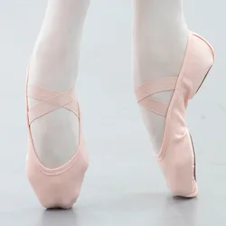 Zapatos de Ballet profesionales de vendaje elástico, zapatillas de Ballet de malla de lona elástica, zapatos de punta de baile, bailarinas