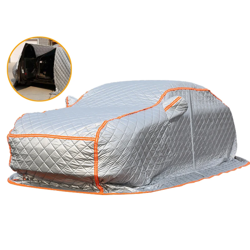Hot-selling Winter Car Accessories Car Cover Waterproof Thickening Cotton Snow Proof Car Cover Hail Protector view 4