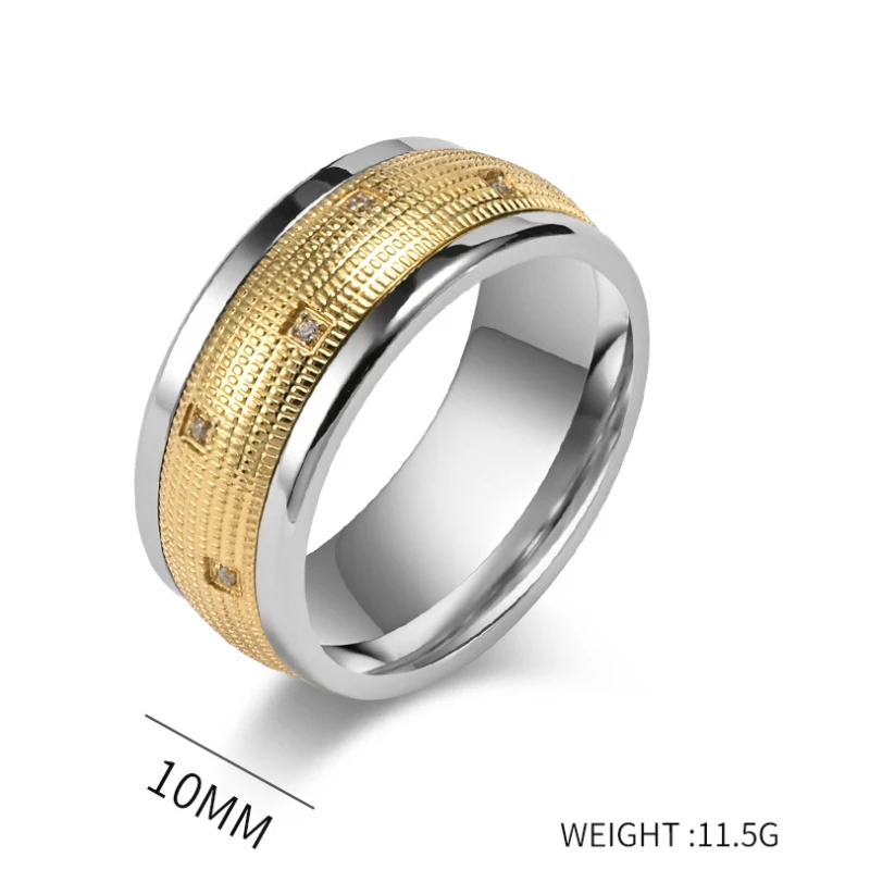 Fashion OL Style Rotary Decompression Stainless Steel Ring Couple Rings Luxury Jewelry Gift