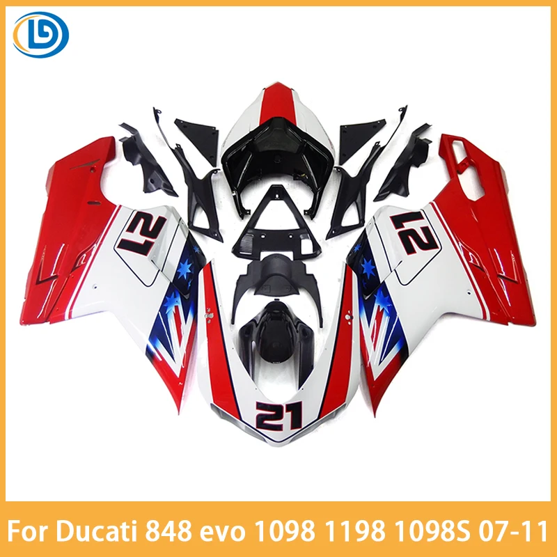 

Motorcycle fairing Kit fits Ducati 848 1098 1198 07-12 2007 2008 2009 2010 2011 2012 body fairing red motorcycle housing