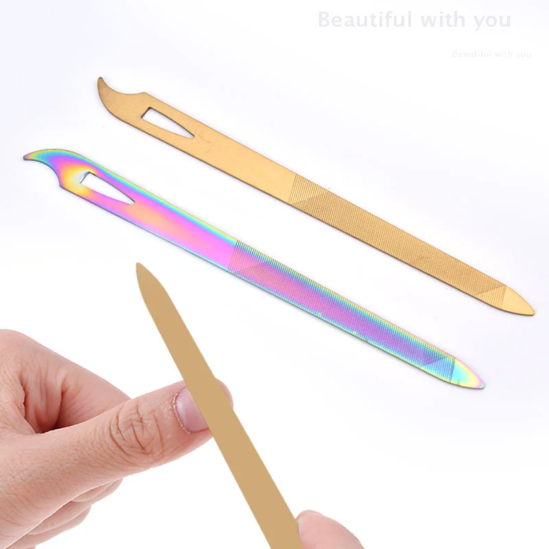 

Stainless Steel Nail File Double Sides Thick Nails Pedicure Metal Nail File