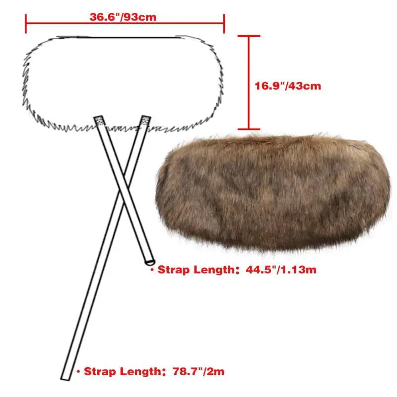 WENAM medievale Viking Fur Wrap drappo scialle spalla barberaria mantello con cintura pettorale Capelet di pelliccia per vichingo