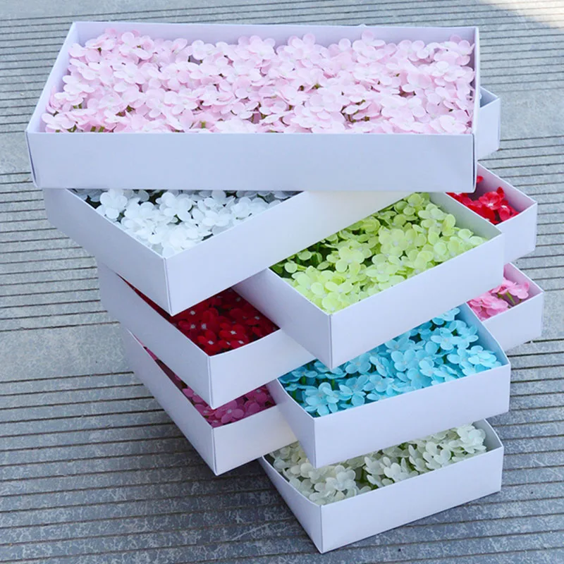 9x6,5 cm Hortensia 9 cabezas jabón flor DIY para caja de regalo floral ramo para el día de la madre cumpleaños San Valentín boda Navidad Año nuevo