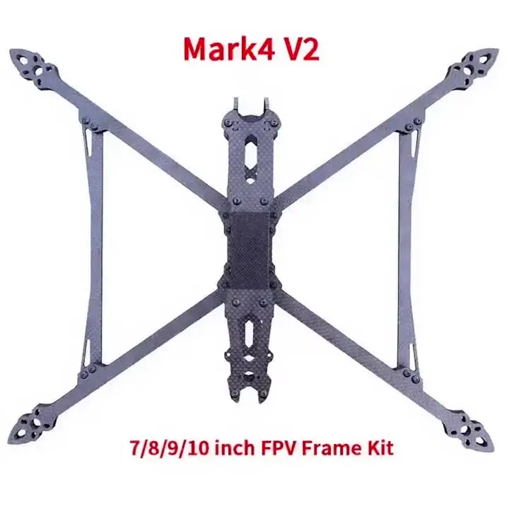 Mark 4 Mark4 V2 soporte de fibra de carbono, 7 pulgadas, 295mm / 8 pulgadas, 367mm / 9 pulgadas, 387mm / 10 pulgadas, 427mm, 3K, HD, FPV