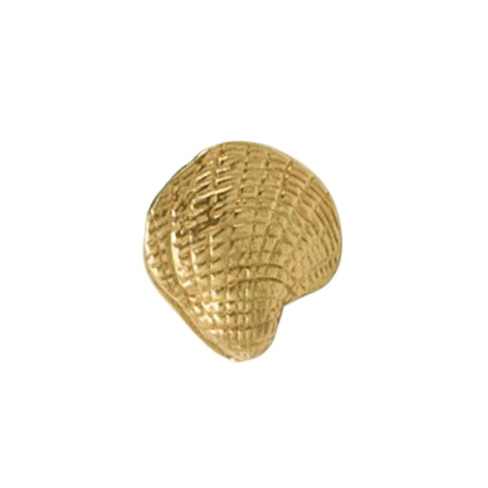 

Gold Color Shell Fish Brass Handle Luxury Furniture Hardware Cabinet Door Knobs Retro Single Hole Wardrobe Drawer Pulls Cupboard