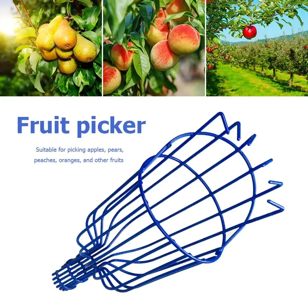 

Detachable Carbon Steel Fruit Picker Head, Gardening Greenhouse Fruits Collection, Picking Catcher Device, Farm Garden Tools