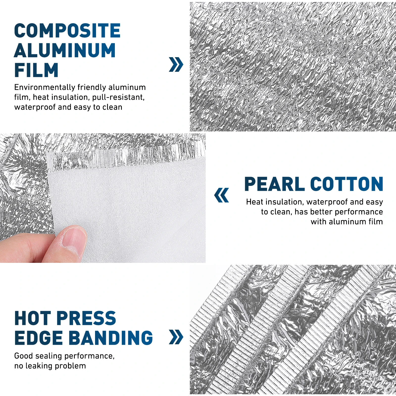 

20pcs Insulation Bags Aluminum Foil Pouches Thermal Fresh-keeping Disposable Take-out Packaging Thick Moisture-proof for Picnic