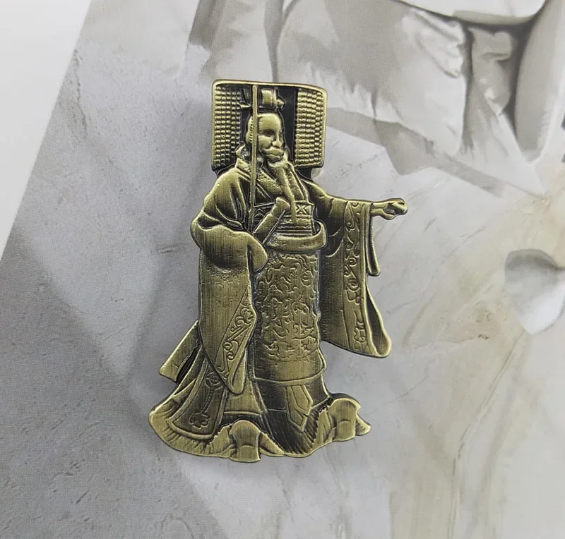 CINDY XIANG Chinese Style Vintage Bronze Nostalgic Accessories Qin Shi Huang Terracotta Warriors Brooch Pin Retro Badge Brooches