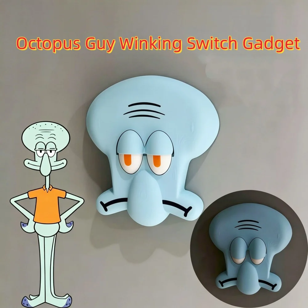 Squidward Eye Blink Switch Panel. 3D printed 3D button modified switch stickers. Home, party wall decoration