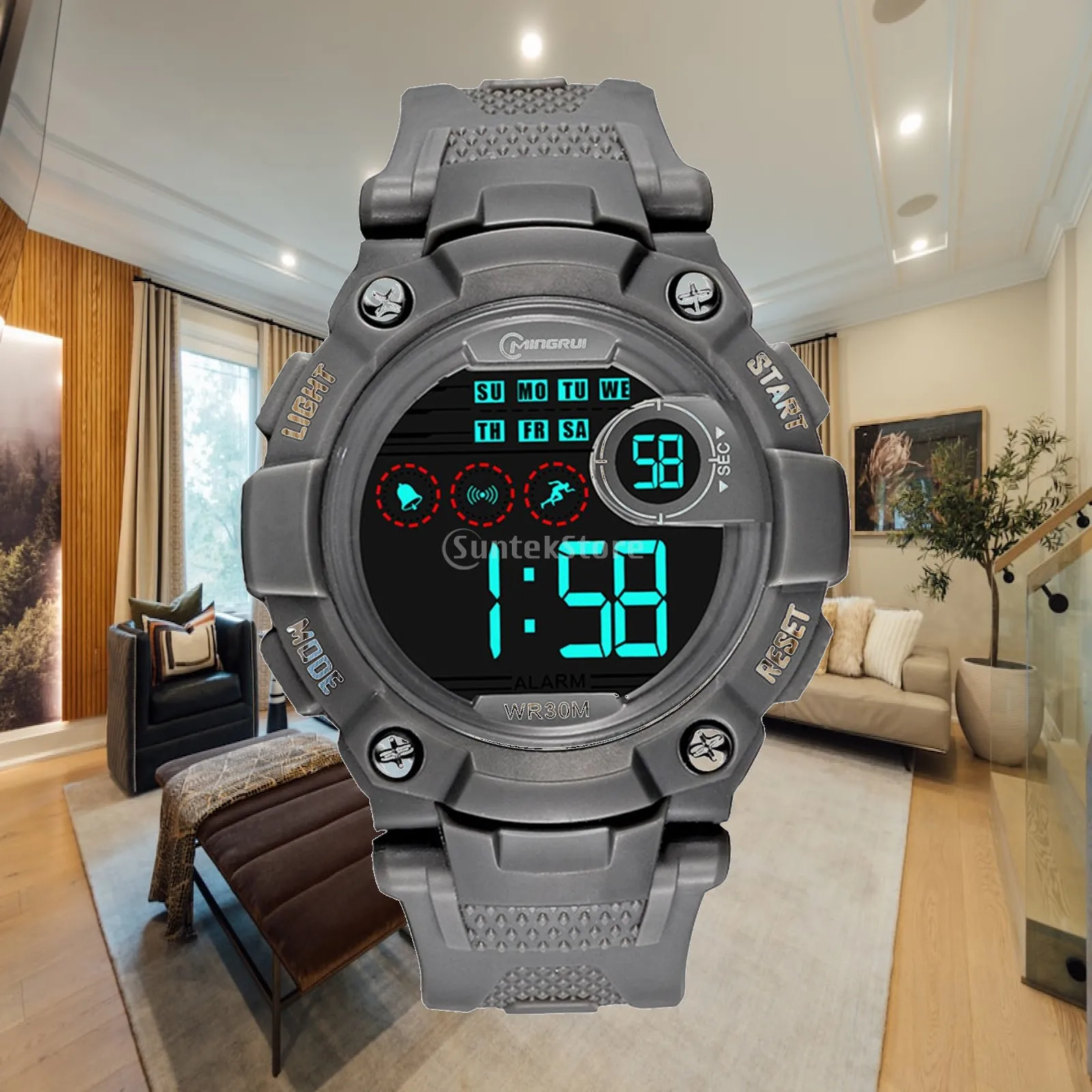 Multifunction Electronic Wristwatch for Students Waterproof 30M Digital Alarm Stopwatch Calendar Sport Outdoor Chronograph