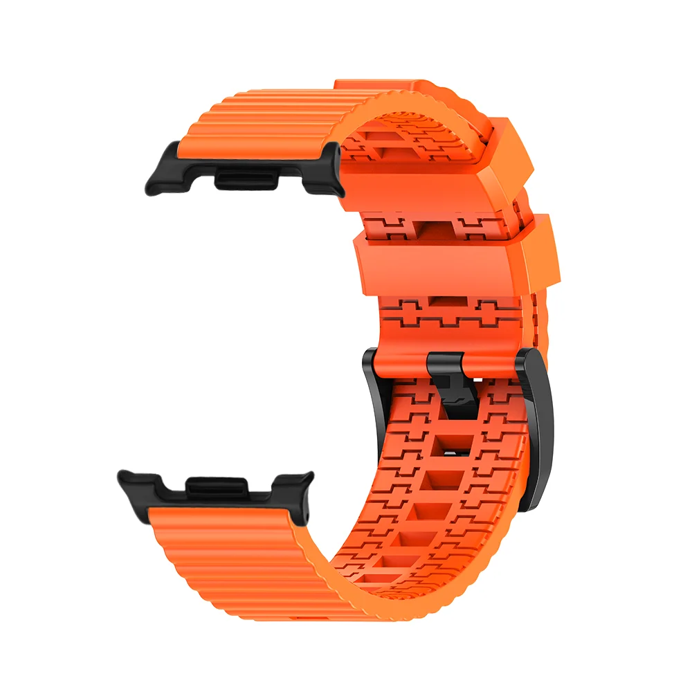 

loop Band For Samsung Galaxy Watch 8 44mm/40mm Strap Wave Pattern Washable Silicone Adjustable Sport Smart Watch Band Man Woman