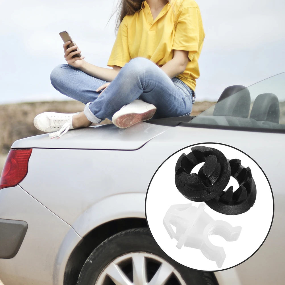 

Hood Support Rod Clips Car Engine Plastic Strong Fastening Adjustable Compatible Most Models Prop Latch Bracket Clamps