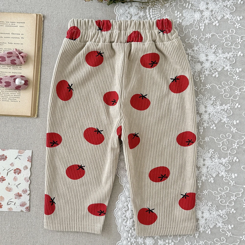 MILANCEL Babyhosen 6M-3T Baby Jungenhosen Niedliche Schleifen-Punkte Kleinkind Freizeithosen Herbst Cordhosen für Babymädchen – Detail 31