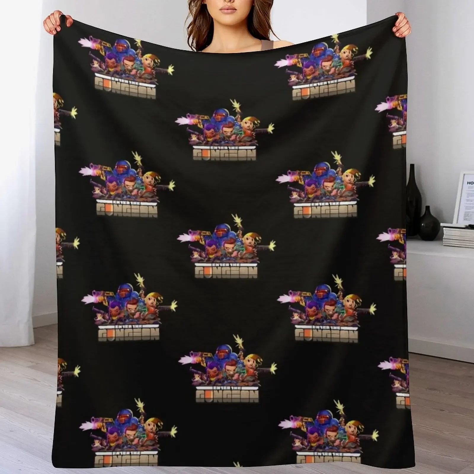 

Retro The Gungeoneers - Enter The Gungeon Throw Blanket Camping Beach Kid'S Polar Blankets