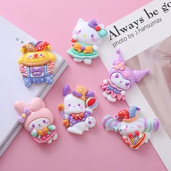 Hello Kitty Circus Diy Refrigerator Sticker Resin Accessories Cream Glue Phone Case Crocs Decorative Material Accessories