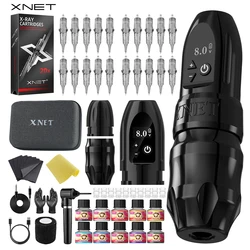 XNET Titan 2024 Wireless Tattoo Machine Kit with Ink Shaker Tattoo Beginner Power Supply Tattoo Gun Kit For Tattoo Artists