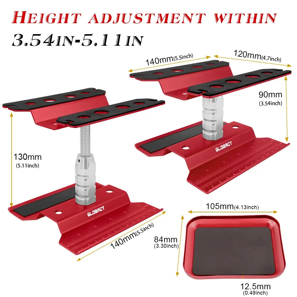 글로백트 RC 자동차 수리 작업대 및 521개 RC 나사 키트 (RC 드라이버, 나사, 팔레트 포함) 1/8, 1/10, 1/12, 1/16, 1/18 RC 자동차용