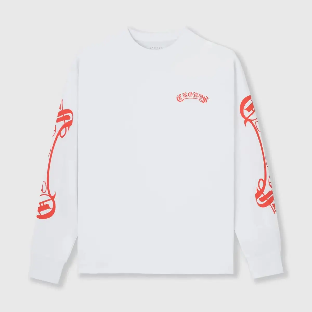 CRONOS Herren-T-Shirts, hochwertiges T-Shirt mit Buchstaben-Grafikdruck, lässiges, lockeres Langarm-T-Shirt, Y2K-Trend, Mode, Vintage-Stil, Streewear