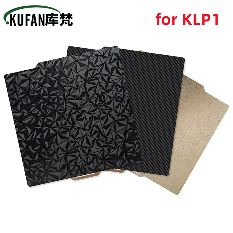 

KUFAN 3D Printer Build Plate KLP1 PEI PEO PET Sheet 220x220mm Double Side Printing Diamond Carbon Fiber (Magnetic Base Option