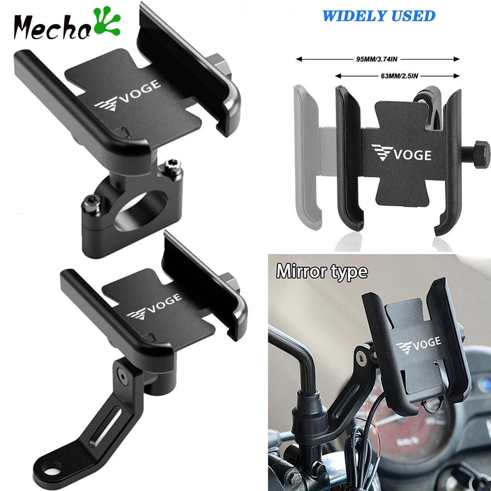 For Loncin Voge 500R 500DS 600DS 300R 180 300RR 200AC Motorcycle Accessories Mirror Handlebar Phone Holder GPS Stand Bracket