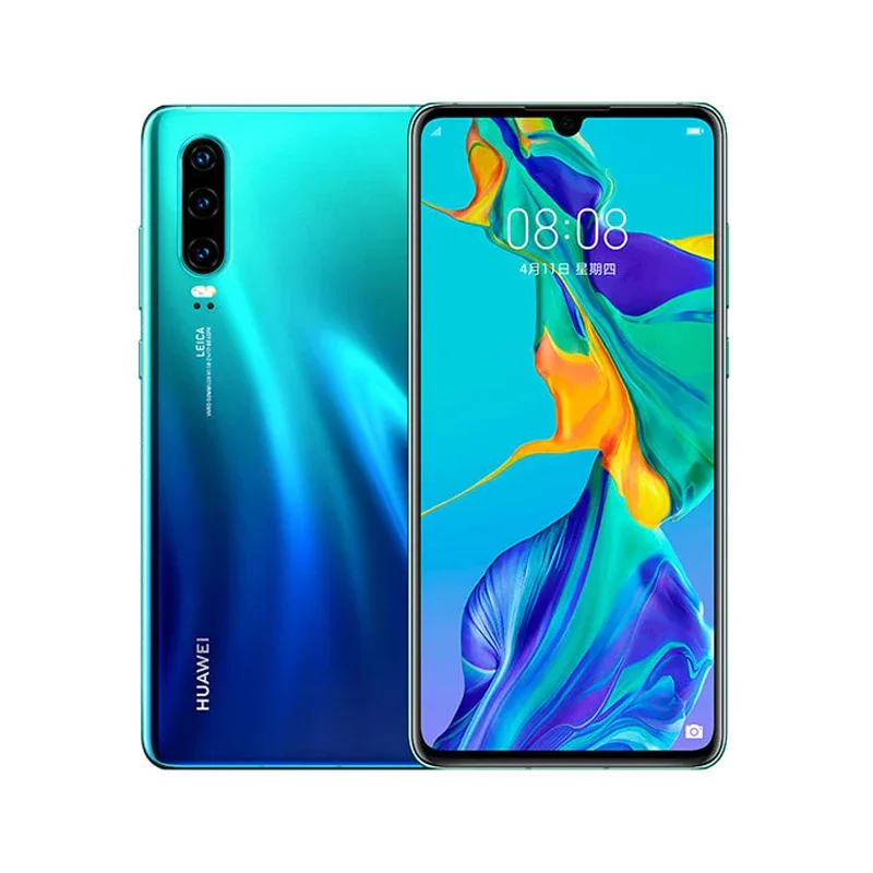 HUAWEI-Téléphone portable P30, écran de 6.1 pouces, smartphone, caméra de 40MP + 32MP, 8 Go de RAM, 128 Go de ROM, Android, réseau 4G, NDavid, Google Play