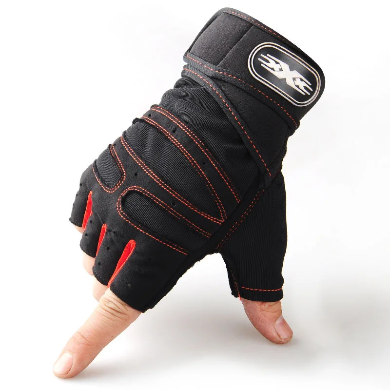Fitness Half Finger Gloves Men And Women Wrist Guard Sports Dumbbell Riding Non Slip Horizontal Bar