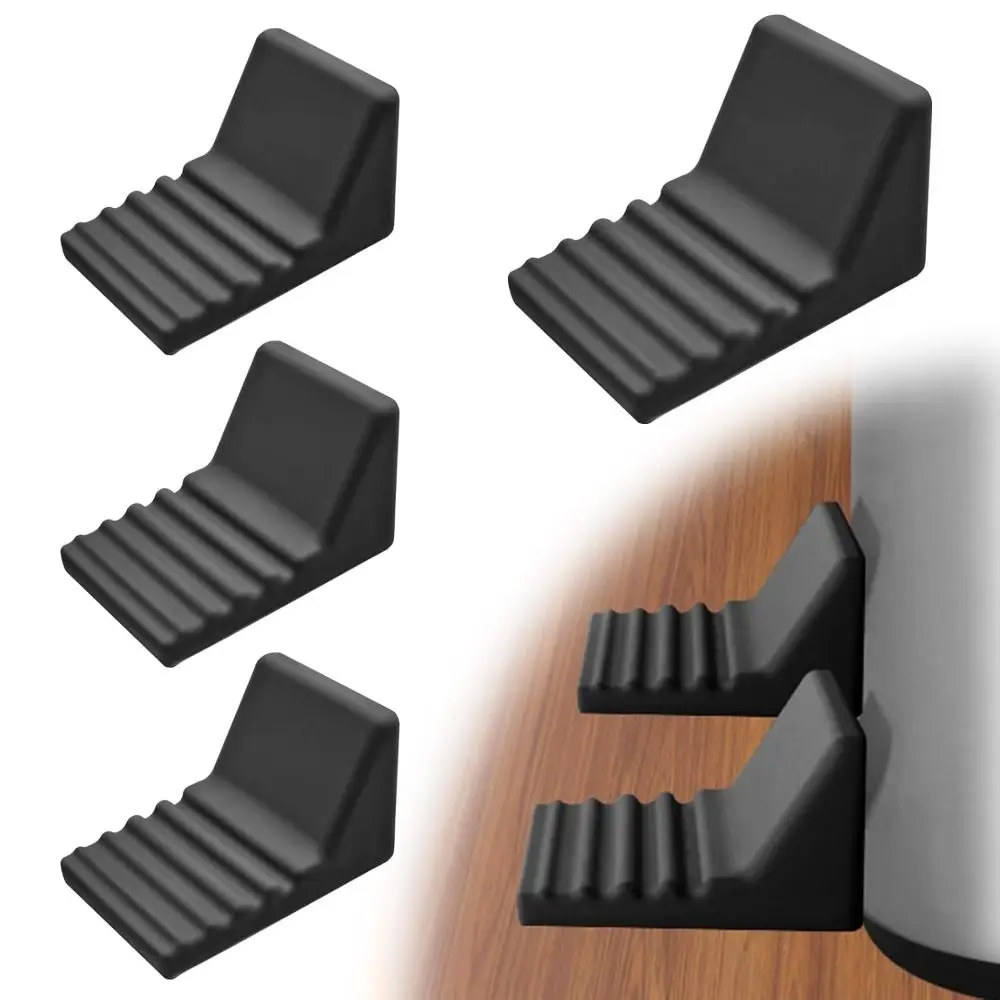 4Pcs Heavy Duty Trash Can Wall Protector Silicone No-Drill Trash Can Bumper Garbage Can Wall Protector Kitchen and Office Floor