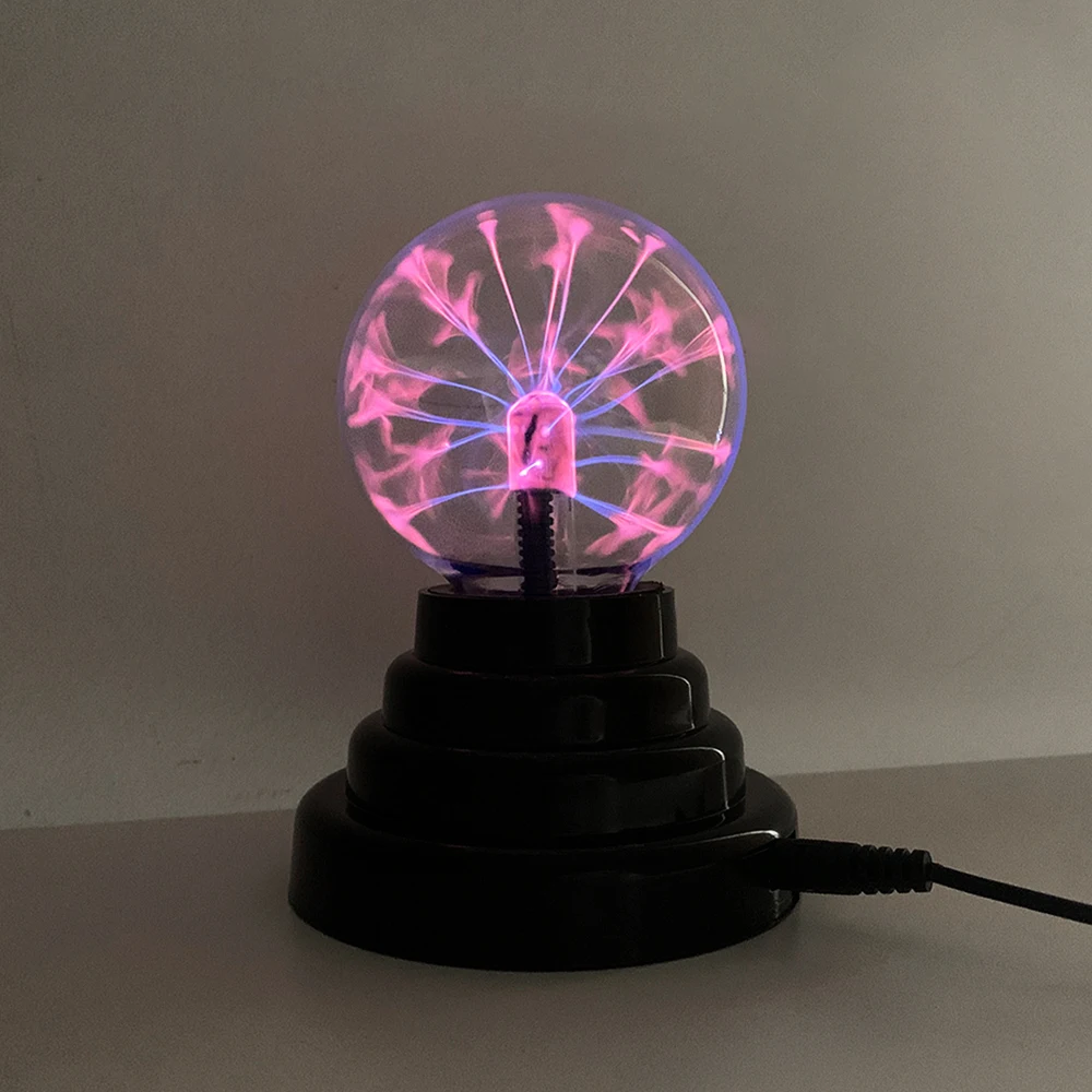 3 polegadas usb 5v bola de plasma mágica lâmpada led night light atmosfera toque vidro plasma luz festa natal decoração iluminação