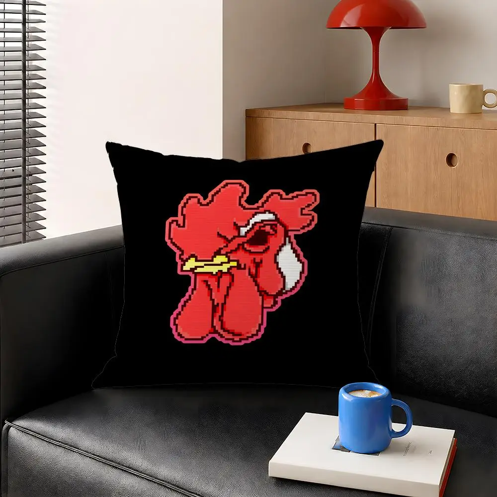 Game Hotline Miami Retro Action Cushion Cover Decorative Pillowcase Soft Short Plush Cozy Durable Sofa Home Decor Items Gift