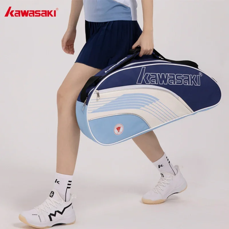 Kawasaki Badminton Bag Handheld Men\'s Women\'s 3-6 Pieces Tennis Backpack Large Capacity Portable Tennis Racket Bag