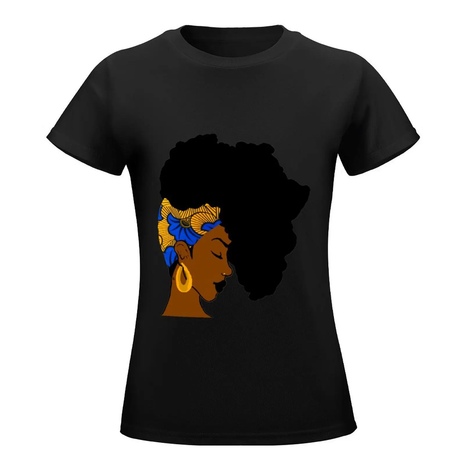 Fro African T-Shirt plus size tops kawaii clothes graphics Women's tee shirt