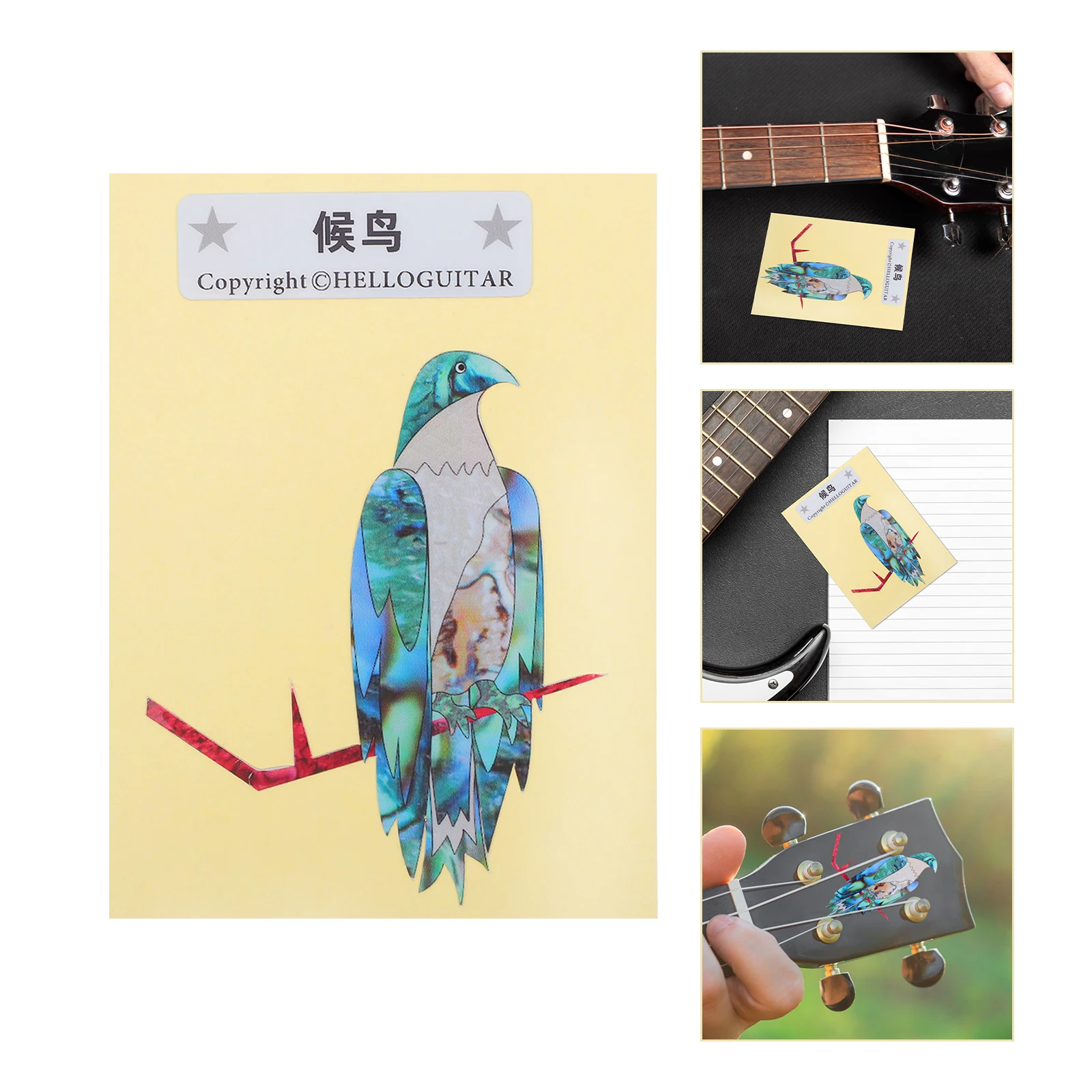 

Guitar Decoration Stickers Acoustic Fretboard Diy Animal Bass Decal Decals for Headstock Electric