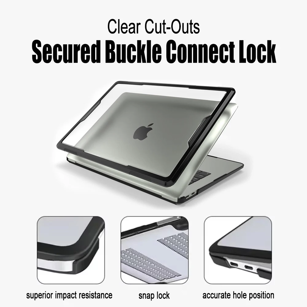 حافظة كمبيوتر محمول جديدة لماك بوك 2025 ، حافظة ماك بوك اير 13 بوصة M4 M3 M2 2022-2025 ، متوافقة مع M4 A3240 M3 A3113 M2 A2681